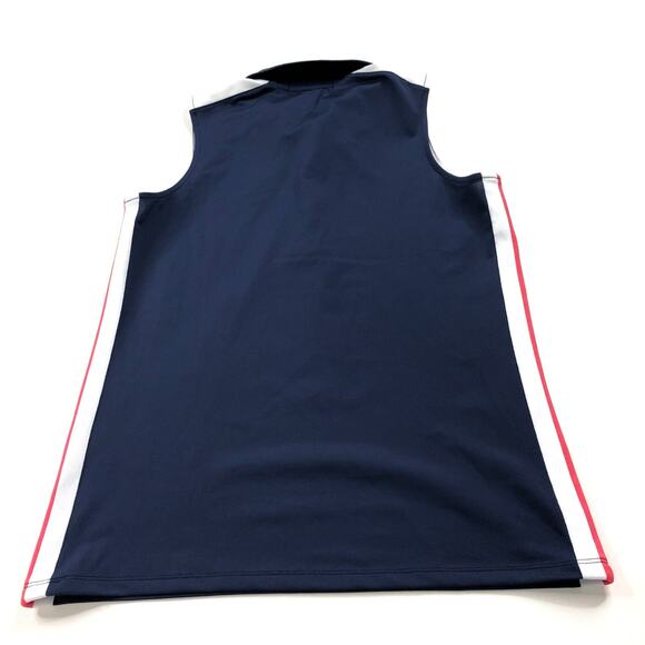 RLX Ralph Lauren Tailored Fit MED Wicking Gym Tennis Golf Button Polo Top Navy - Picture 5 of 7